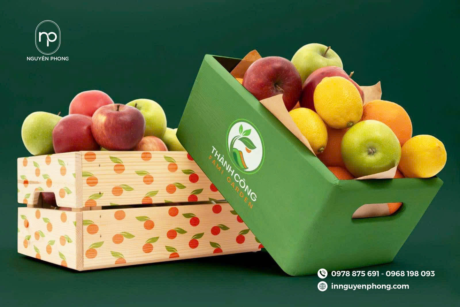 thùng carton dựng trái cây